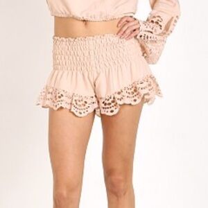Winston white Eyelet shorts in Blush